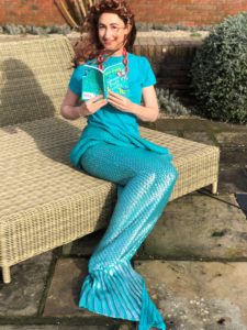 Sophie Kinsella dressed as a mermaid